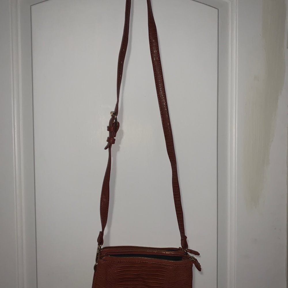 Embossed crossbody